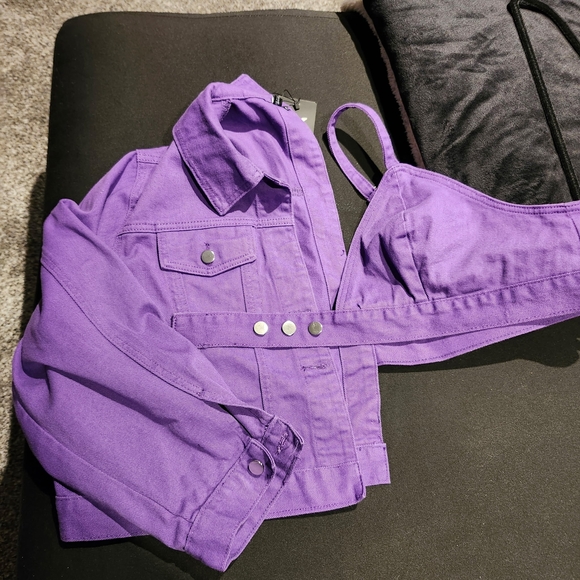 Unique Purple Denim Jacket 4x From Xpluswear - Picture 2 of 3